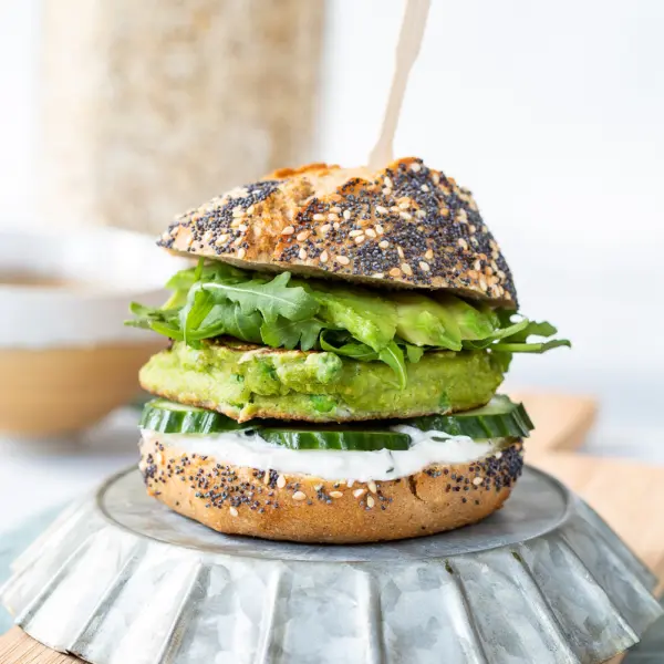 Vegetarische groene havermoutburger